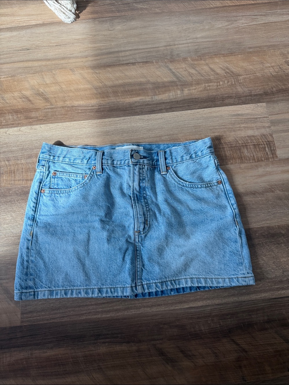 Denim Forum Light Blue Denim Mini Skirt